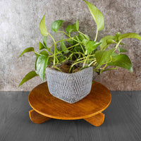 Disc Plant Stand Teak