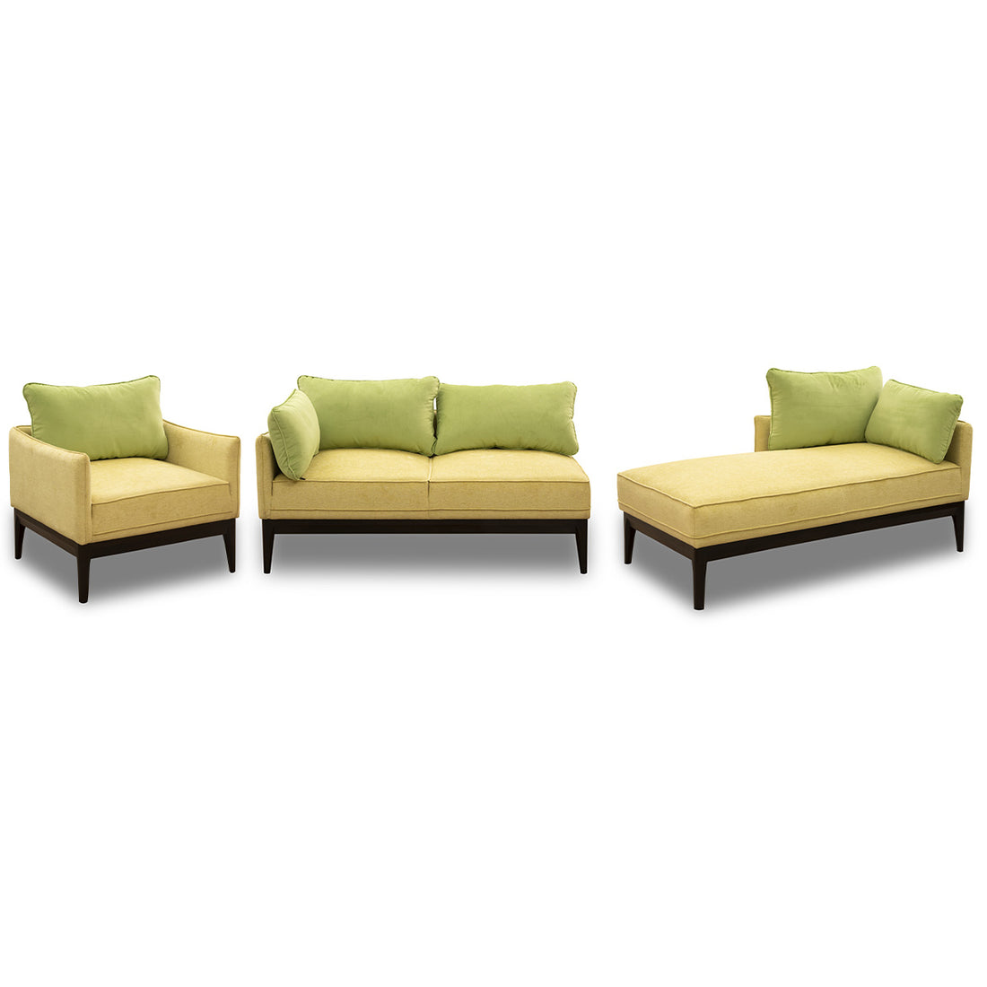 M21 City Sectional Sofa set Lime Green | Living room furniture