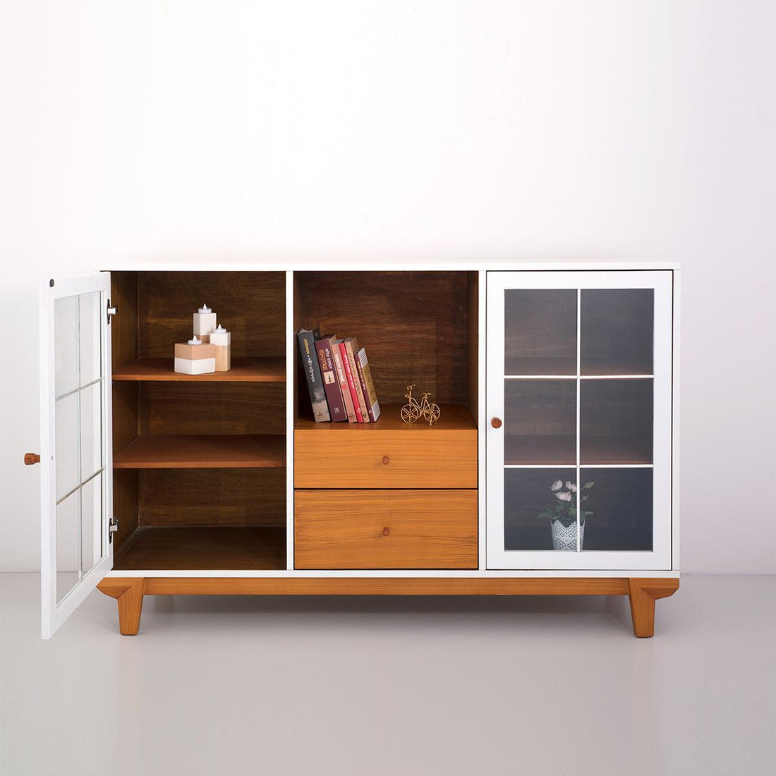 60in Modern Showcase - White (আধুনিক শো-কেস) - Bohu Bangladesh