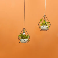 Geometric Metal Hanging Planter - Bohu Bangladesh