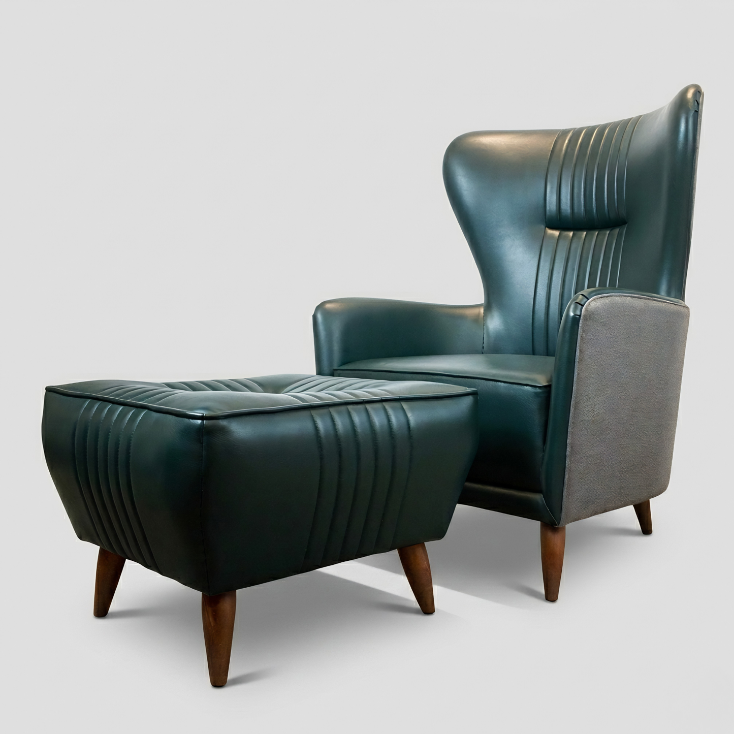 M23 Winged Armchair with Footrest