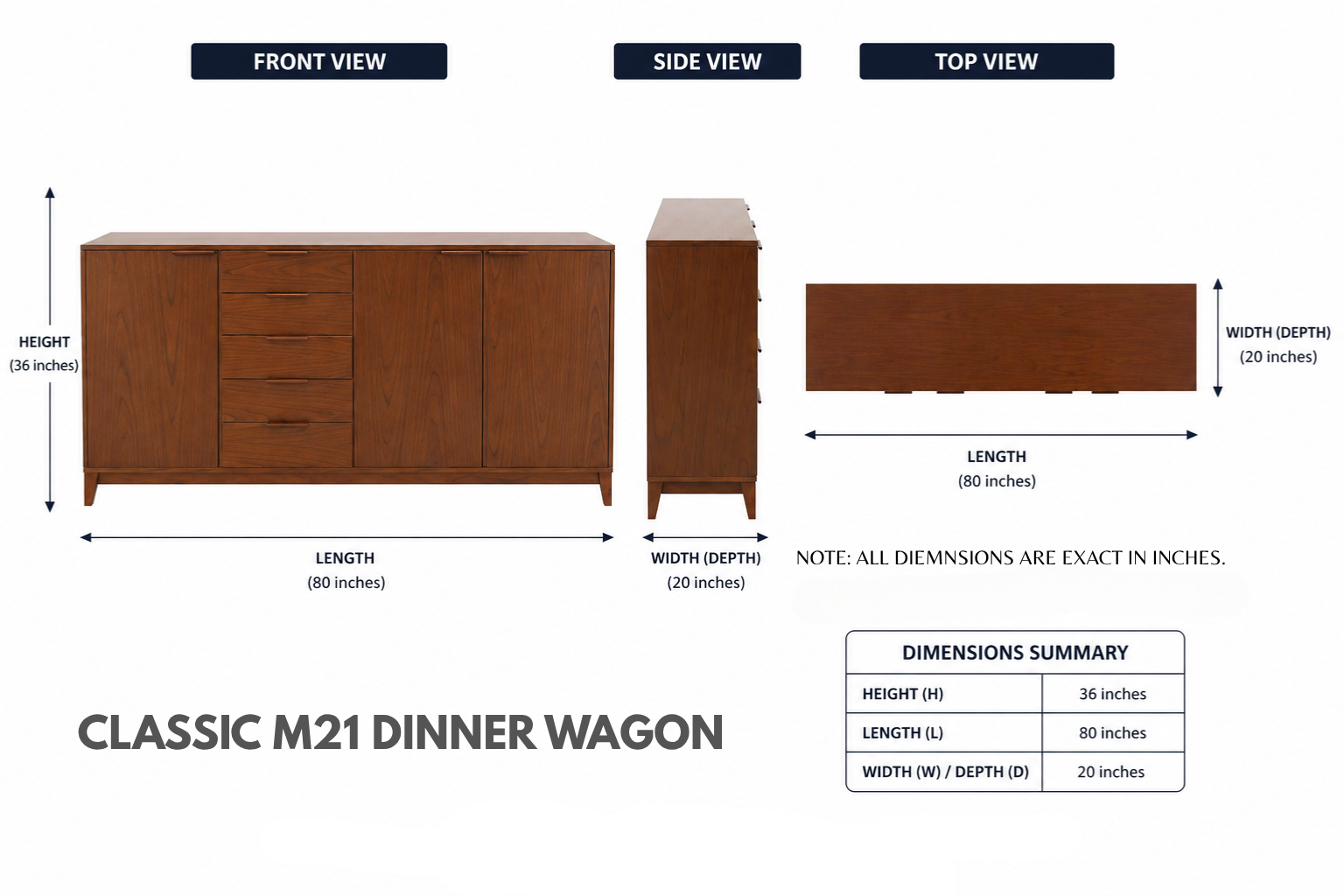 Classic M21 Dinner Wagon