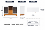 60in Modern Showcase - White (আধুনিক শো-কেস)