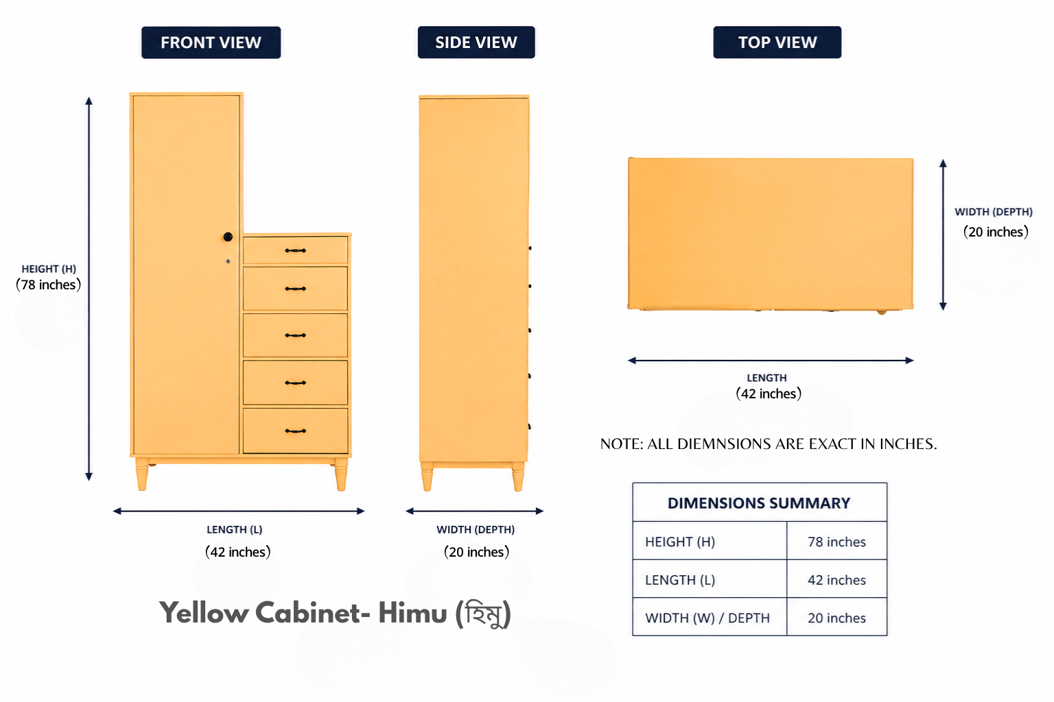 Yellow Cabinet- Himu (হিমু) - Bohu Bangladesh