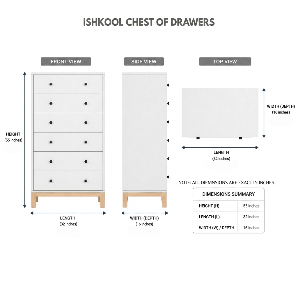 Ishkool Chest of Drawers (ইশকুল চেস্ট অফ ড্রয়ার)