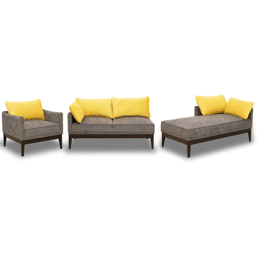M21 City Sectional Sofa Set Gray