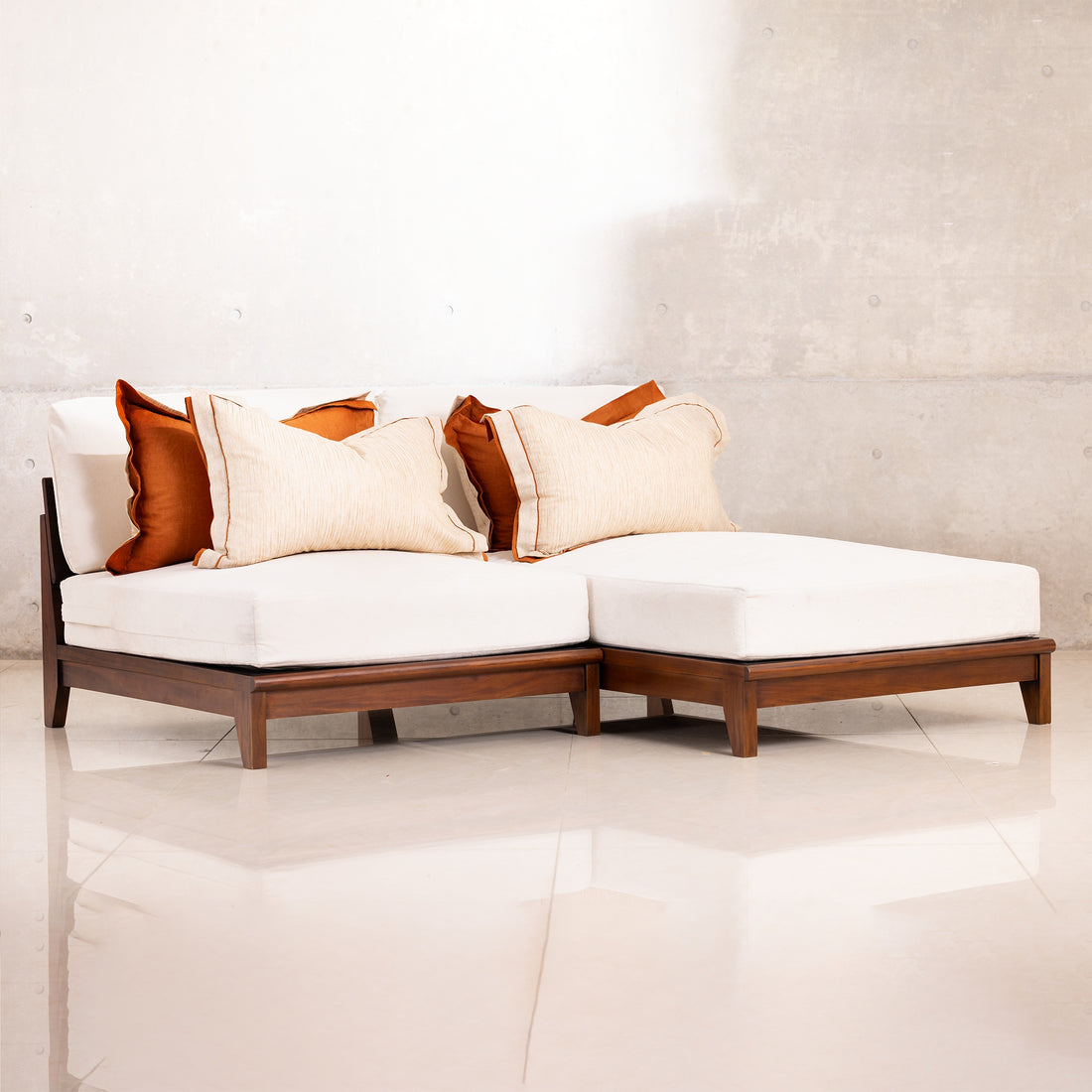 M23 Cloud Sofa : মেঘডুবি | L Set (Single + Lounger) - Bohu Bangladesh