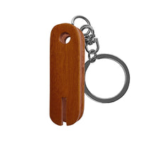 Wooden colour I'Earphone Holder with Key Ring _ BOHU