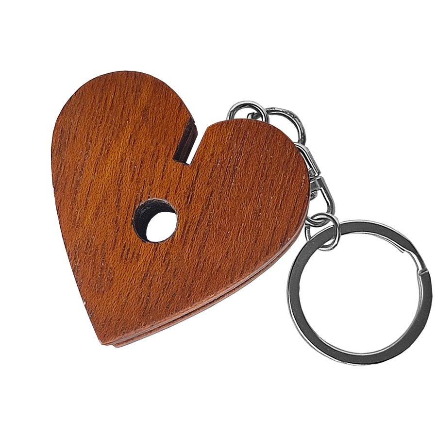 Wooden colour Love'Earphone Holder with Key Ring _ BOHU