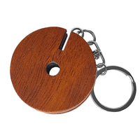 Wooden colour O'Earphone Holder with Key Ring _ BOHU