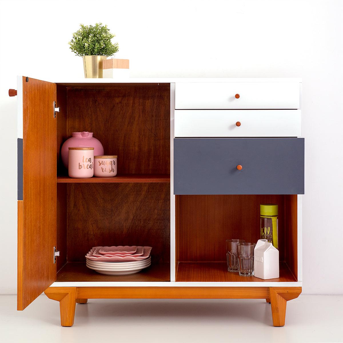 40in Modern Cabinet - White (আধুনিক কেবিনেট) - Bohu Bangladesh