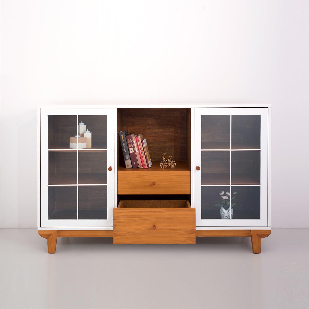 60in Modern Showcase - White (আধুনিক শো-কেস) - Bohu Bangladesh